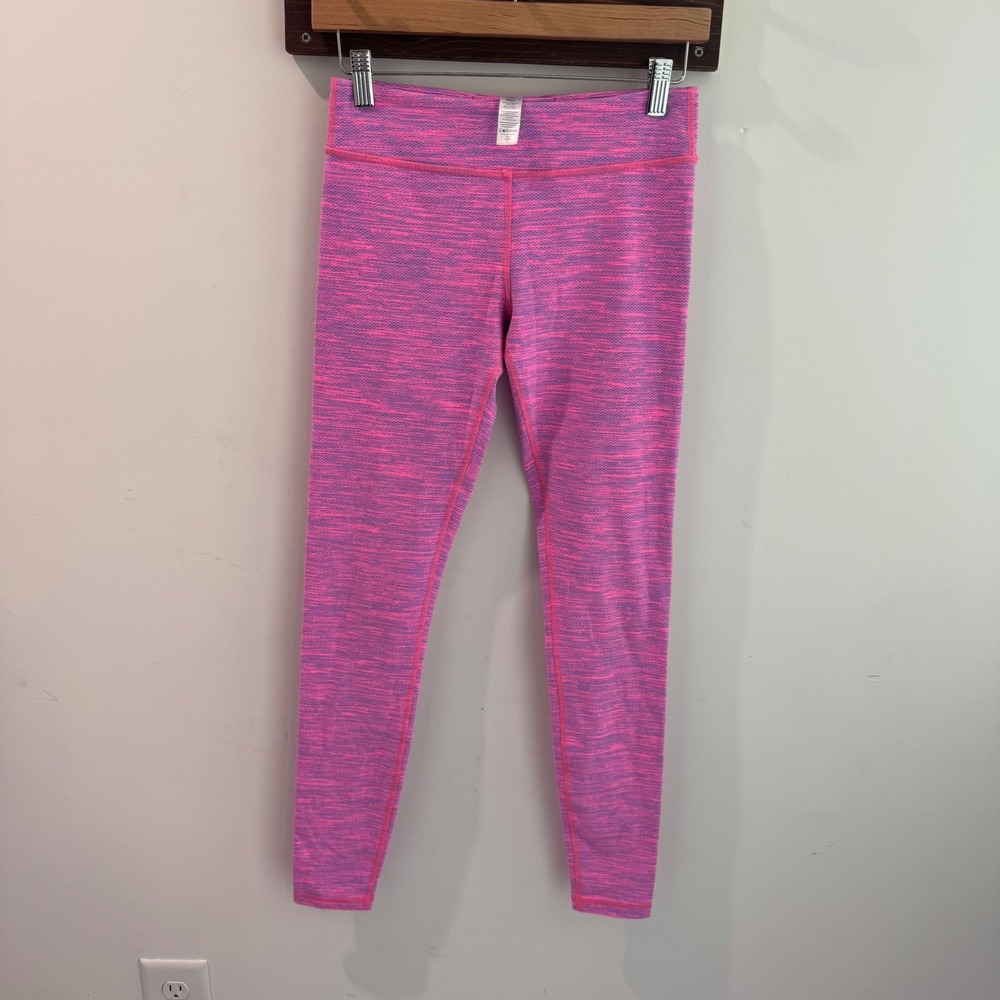 Ivivva Lululemon Girls Pink Purple Space Dye Athletic Leggings Size 14 IG5388S